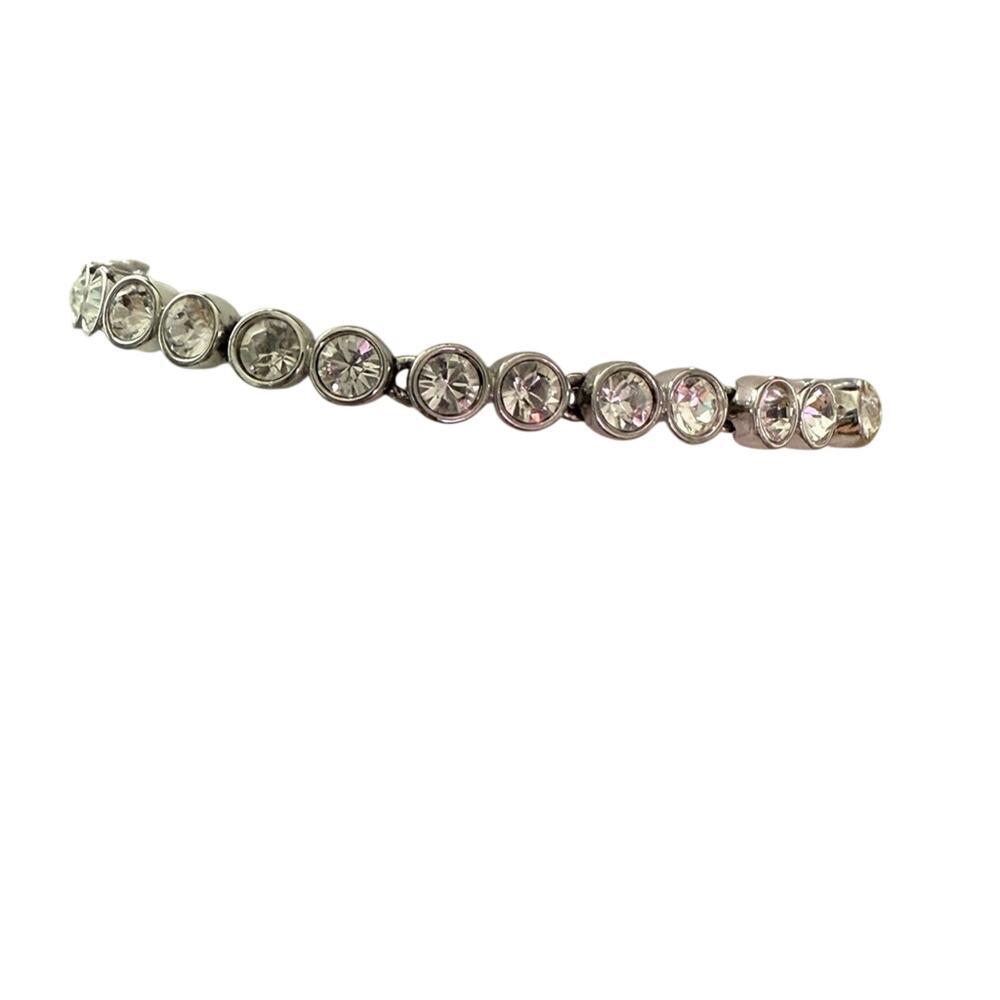 Swarovski Crystal Silver Tone Tennis  Bracelet